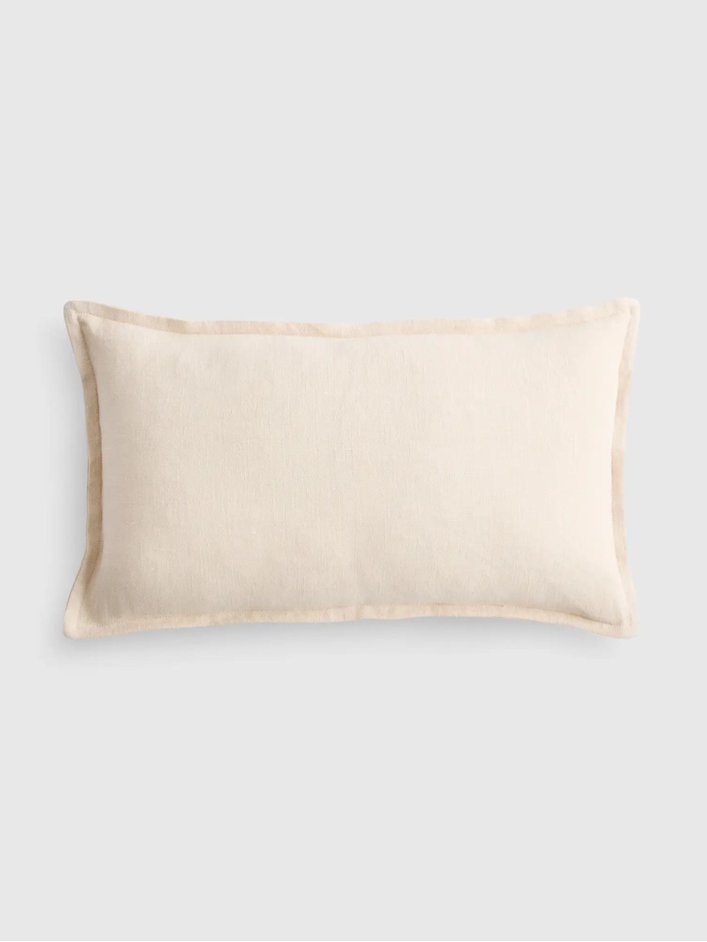 Quince European Linen Flange Edge Pillow Cover Natural 12x20